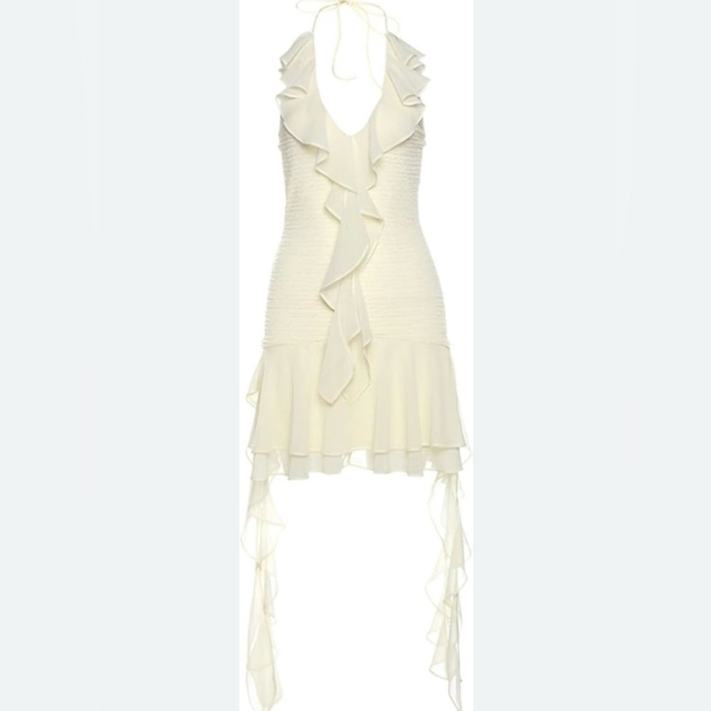 Statement piece 🔥 Cream Ruffled Dress XS